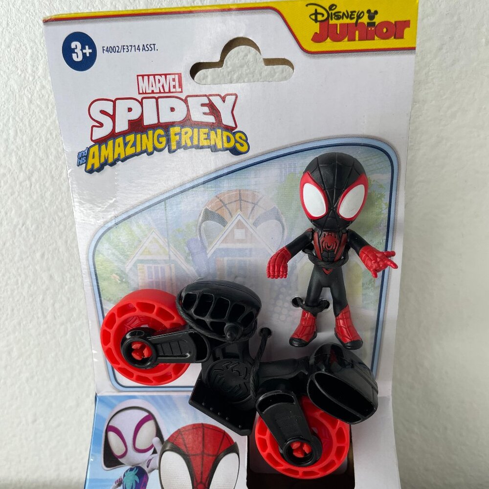Marvel Spidey and His Amazing Friends Miles Morales W Motorcycle NEW